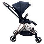 Xe đẩy Cybex Mios 2 màu đen khung rose gold (size 0→4y, tối đa 22kg)