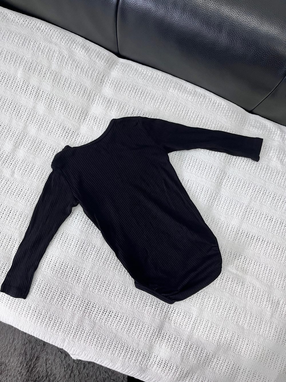 Set 3 bodysuit dài tay H&M màu xám, đen (size 1,5→2y) - Ảnh 23