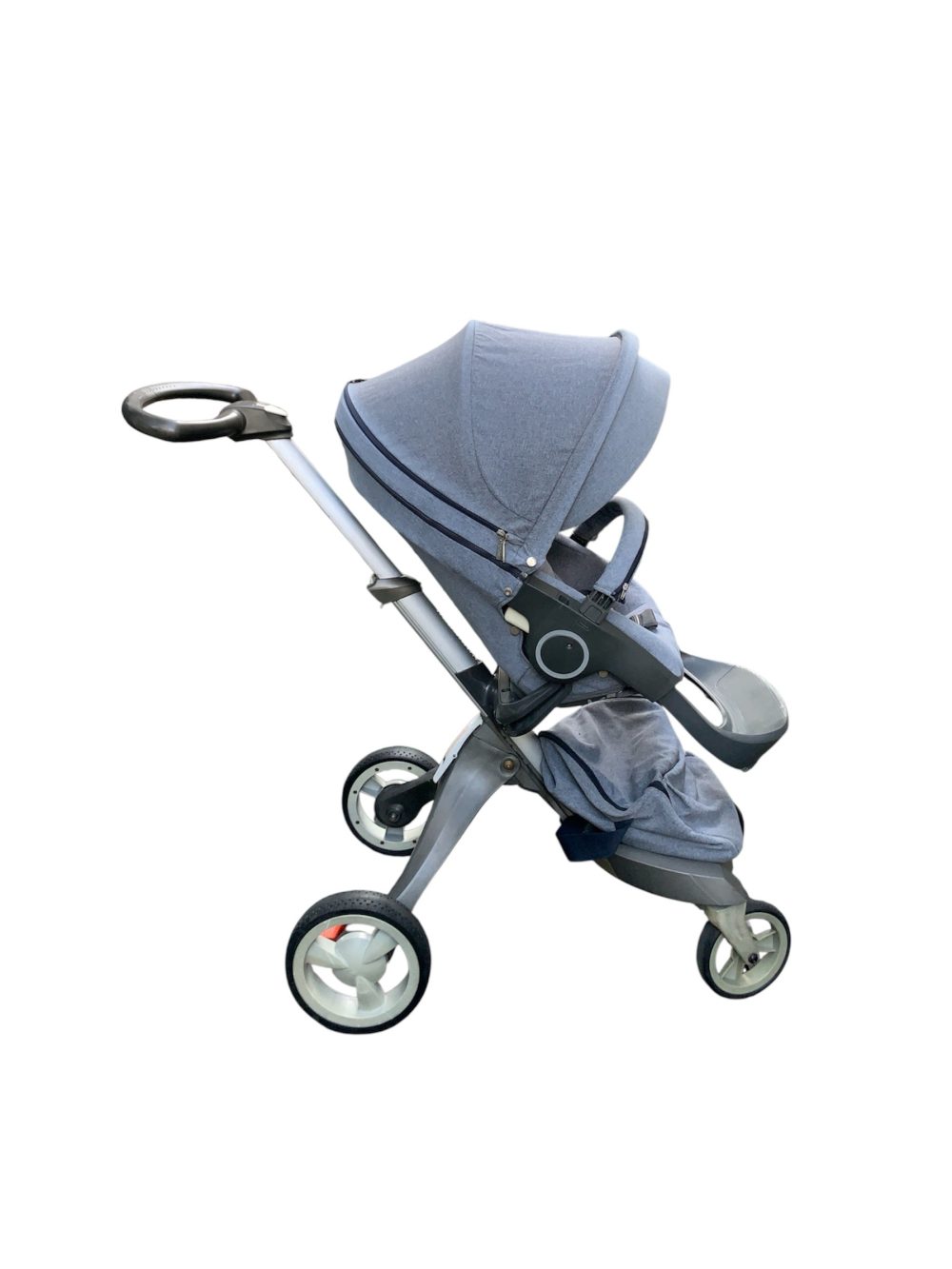 776dd58de19d492299872c065e73b4fd Xe đẩy Stokke Xplory màu xanh nhạt kèm màn chống muỗi (6m~36m) - Ảnh 1