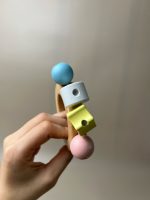 Đồ chơi gỗ mặt trăng thăng + Vòng lục lạc Geni (no box) - Ảnh 4