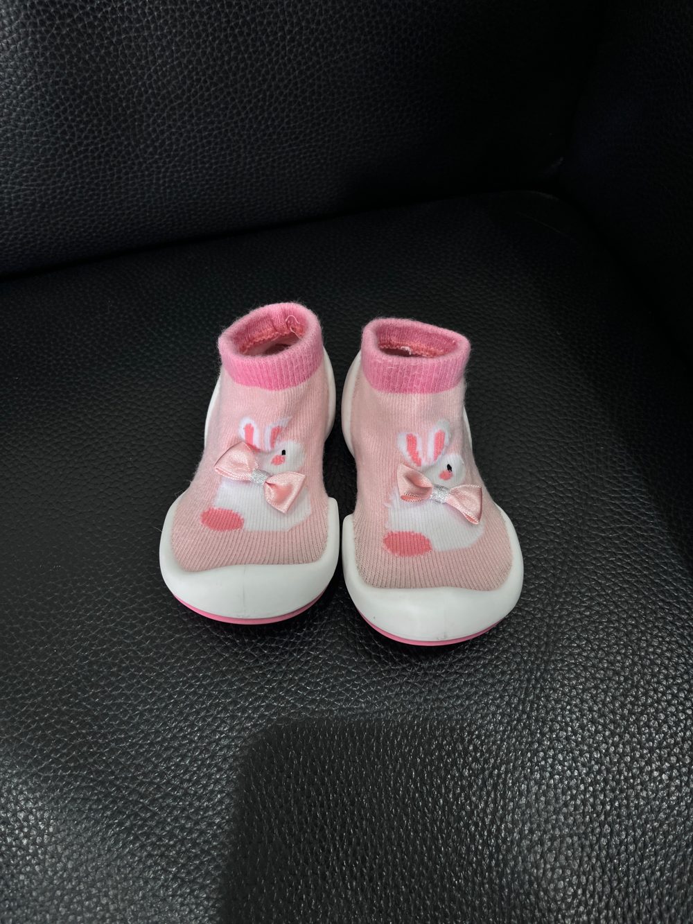Giày tập đi Ggomoosin hình thỏ gắn nơ size 21.5~11.5cm - Ảnh 2