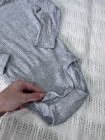 Set 3 bodysuit dài tay H&M màu xám, đen (size 1,5→2y) - Ảnh 11