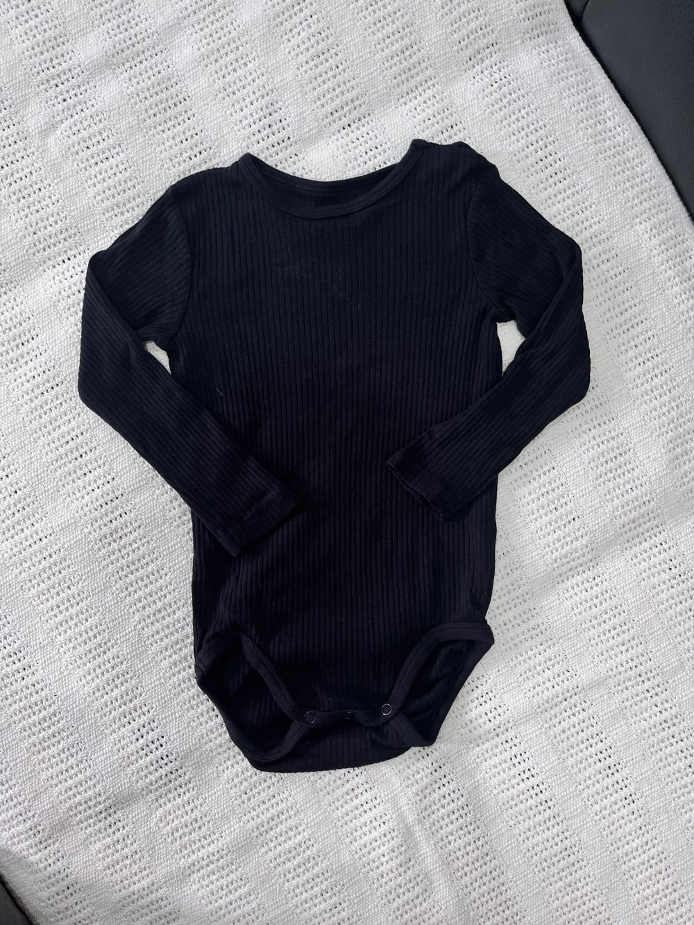 Set 3 bodysuit dài tay H&M màu xám, đen (size 1,5→2y) - Ảnh 24