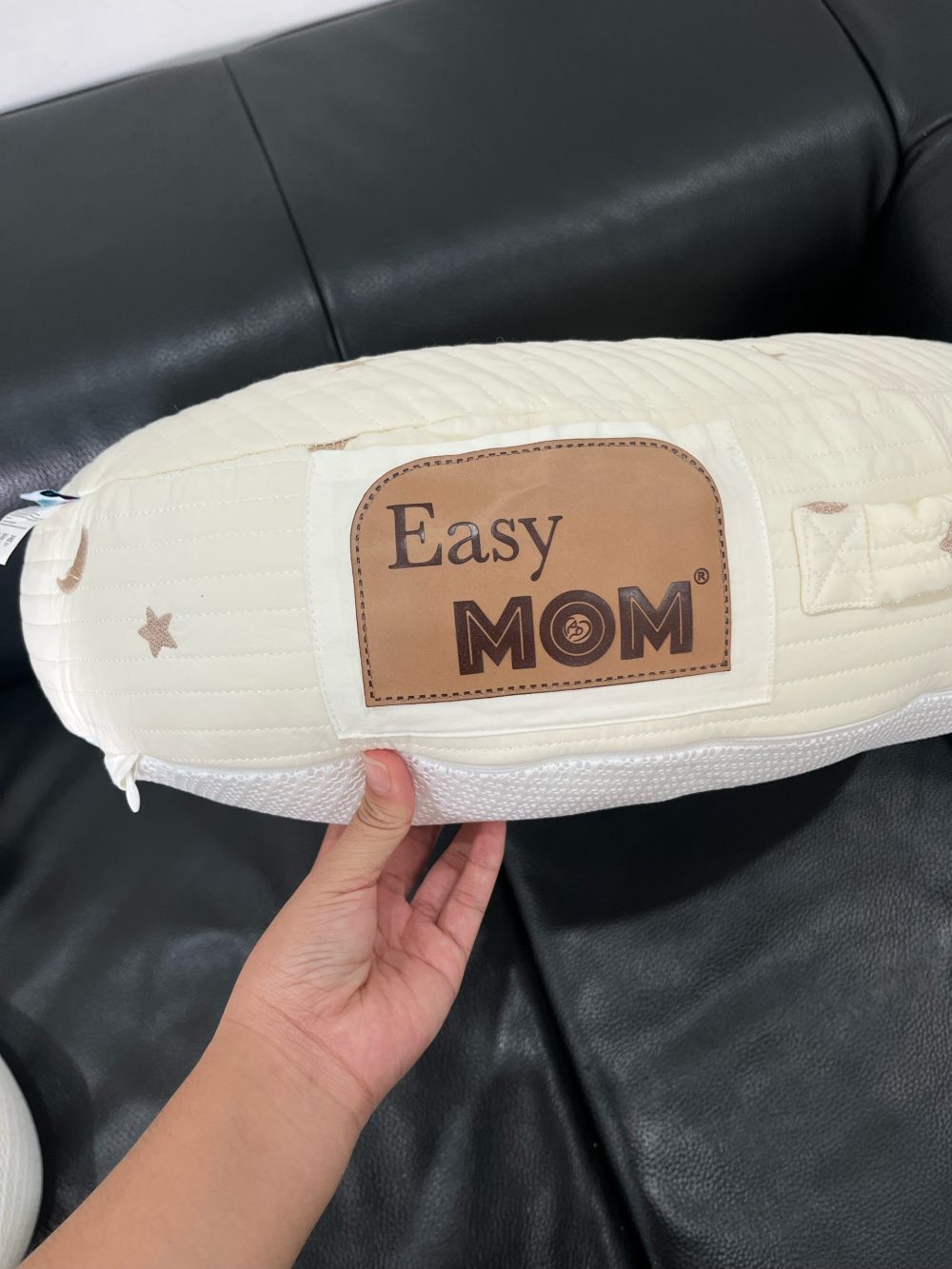 Gối cho con bú 2in1 Easy MOM kết hợp gối chống trào ngược màu be - Ảnh 9