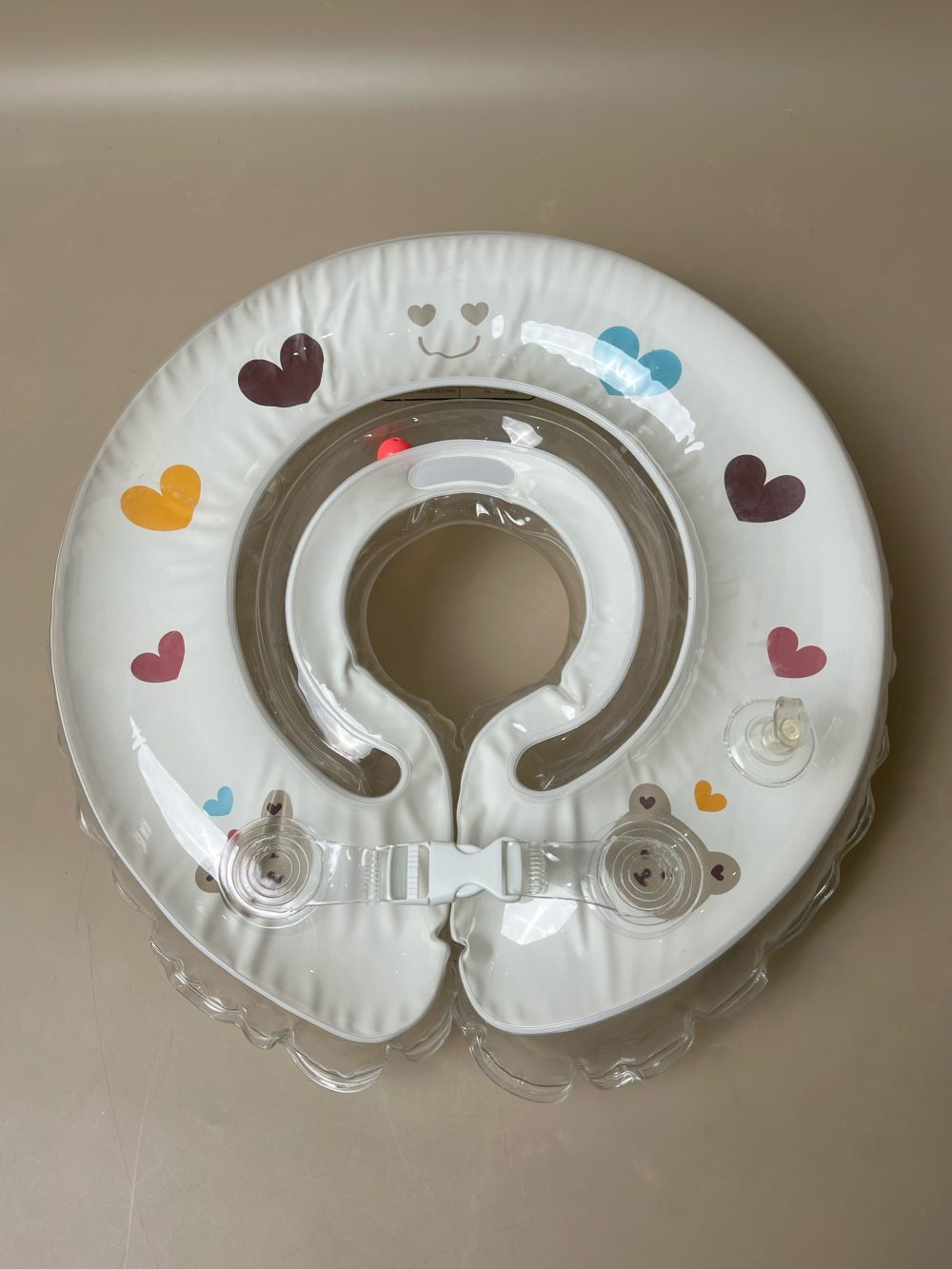 Phao tập bơi nâng cổ chống lật màu trắng hoạ tiết trái tim (size: M, 1->5y) - Ảnh 7