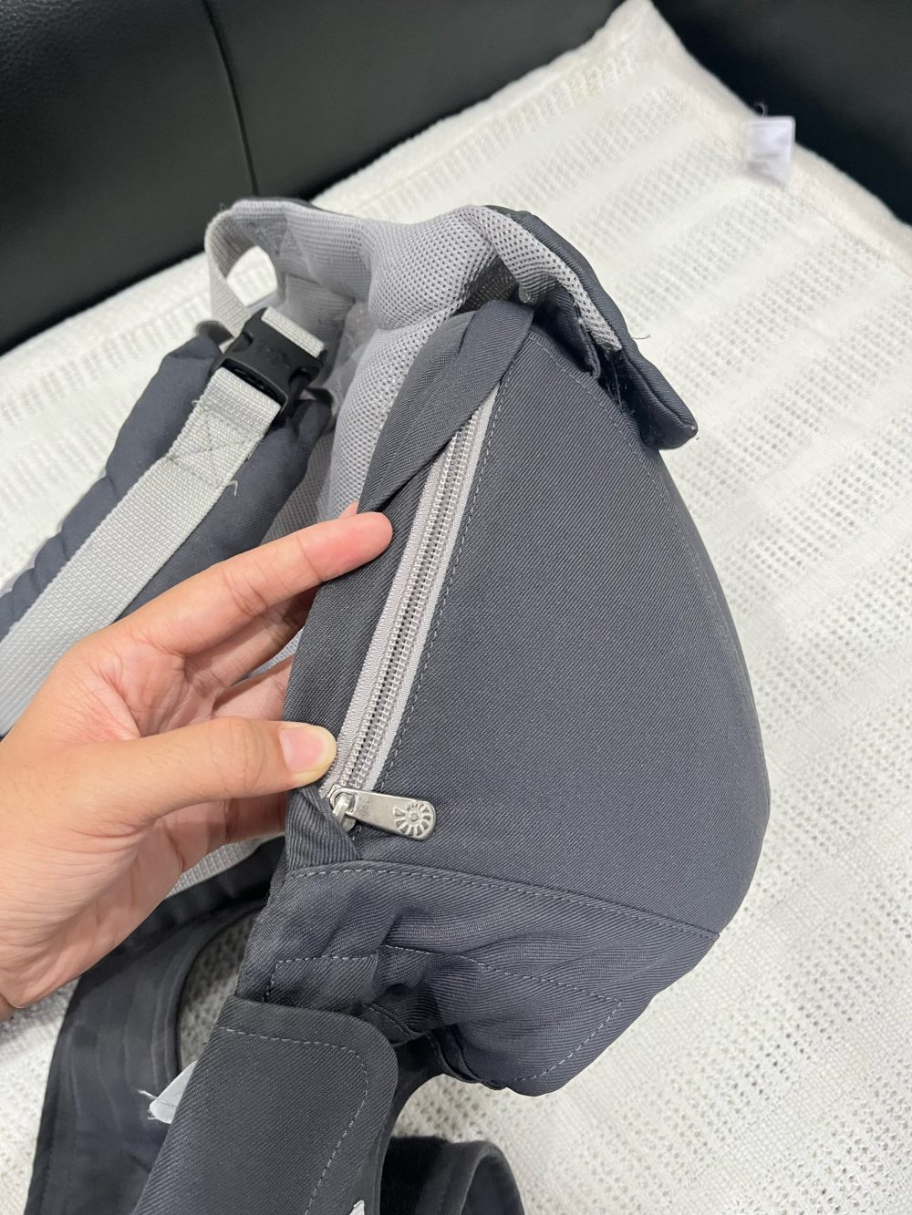 Địu Ergobaby Hip Seat Cool Air Mesh, Carbon Grey( size: 5kg5->20kg ~ 4->48m) - Ảnh 12