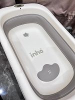 Chậu tắm gấp gọn kèm phao Inha màu xám tặng kèm mũ tắm No brand - Ảnh 20