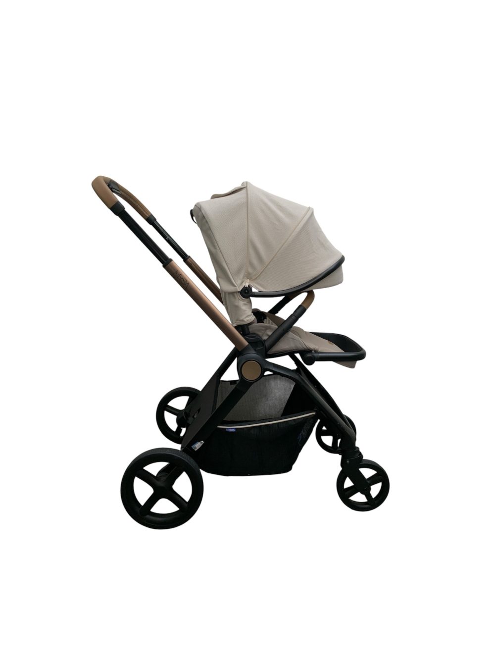 Xe đẩy Chicco Premium Mysa, Màu be ánh kim ( size: 0->4y~22kg) kèm áo mưa - Ảnh 1