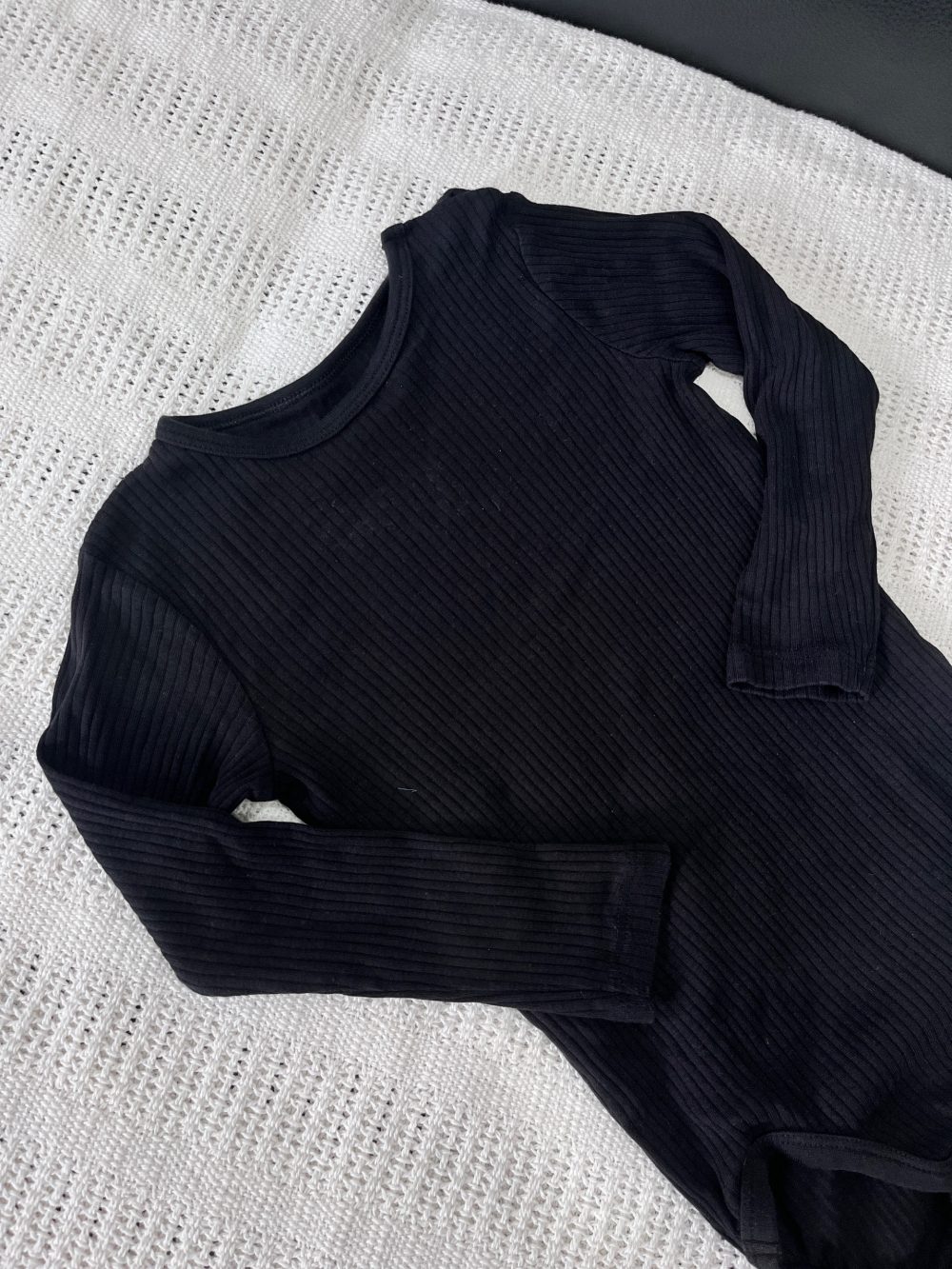 Set 3 bodysuit dài tay H&M màu xám, đen (size 1,5→2y) - Ảnh 20