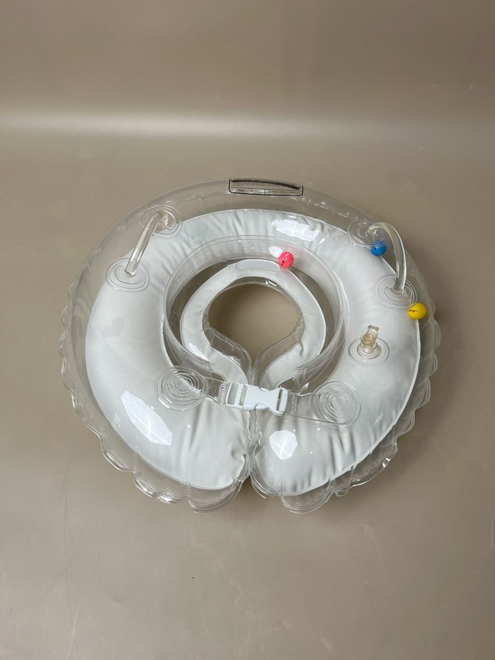 Phao tập bơi nâng cổ chống lật màu trắng hoạ tiết trái tim (size: M, 1->5y) - Ảnh 3