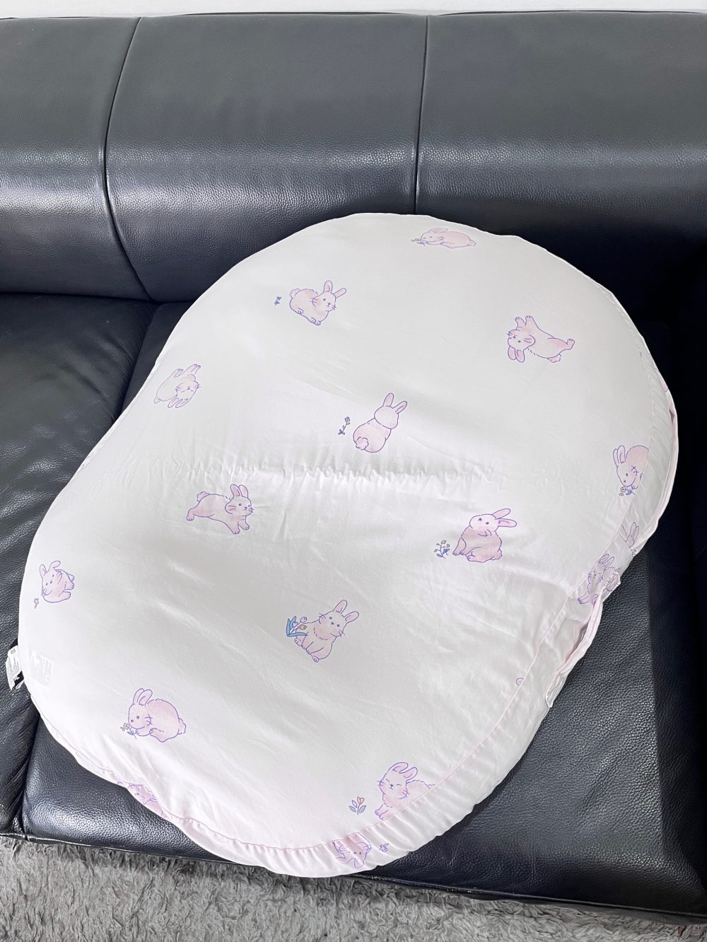 Gối chống trào ngược Dono&Dono vải cotton 4 mùa họa tiết thỏ hồng - Ảnh 4