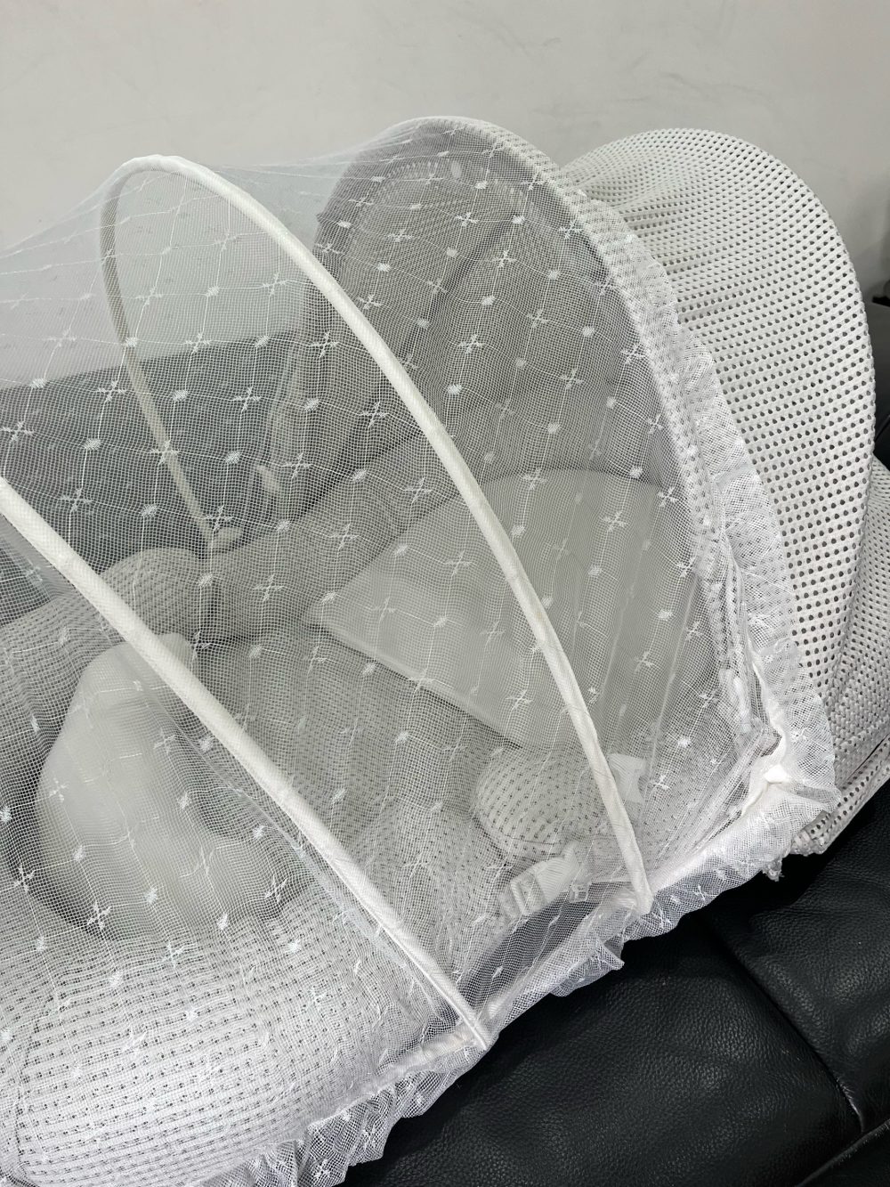 Nôi di động Rubaby màu xám kèm phụ kiện (full box) - Ảnh 11
