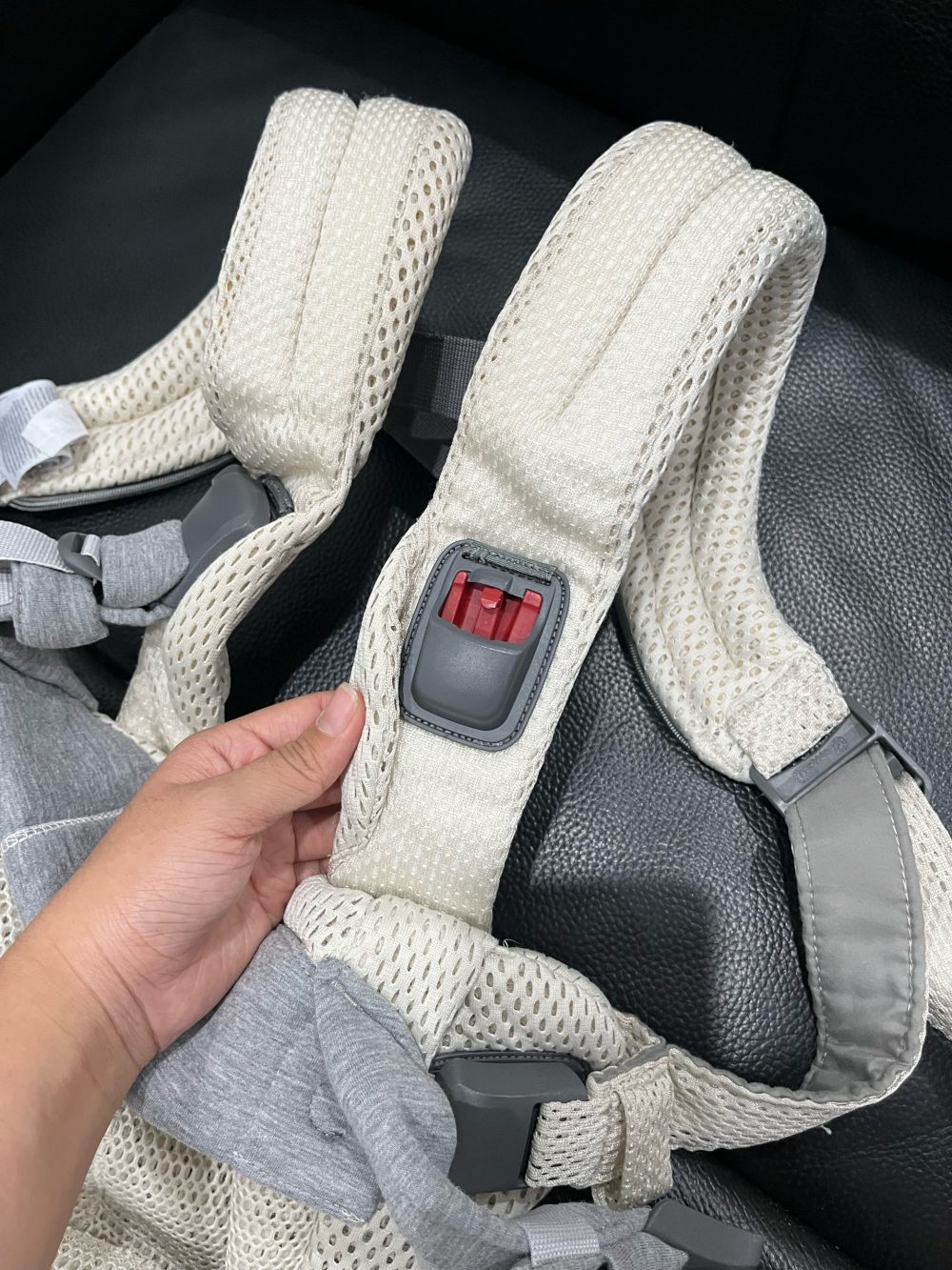 Địu Baby Bjorn Baby Carrier Harmony, Màu kem ( size: 0->3y ~ 3kg2->15kg) full box - Ảnh 7