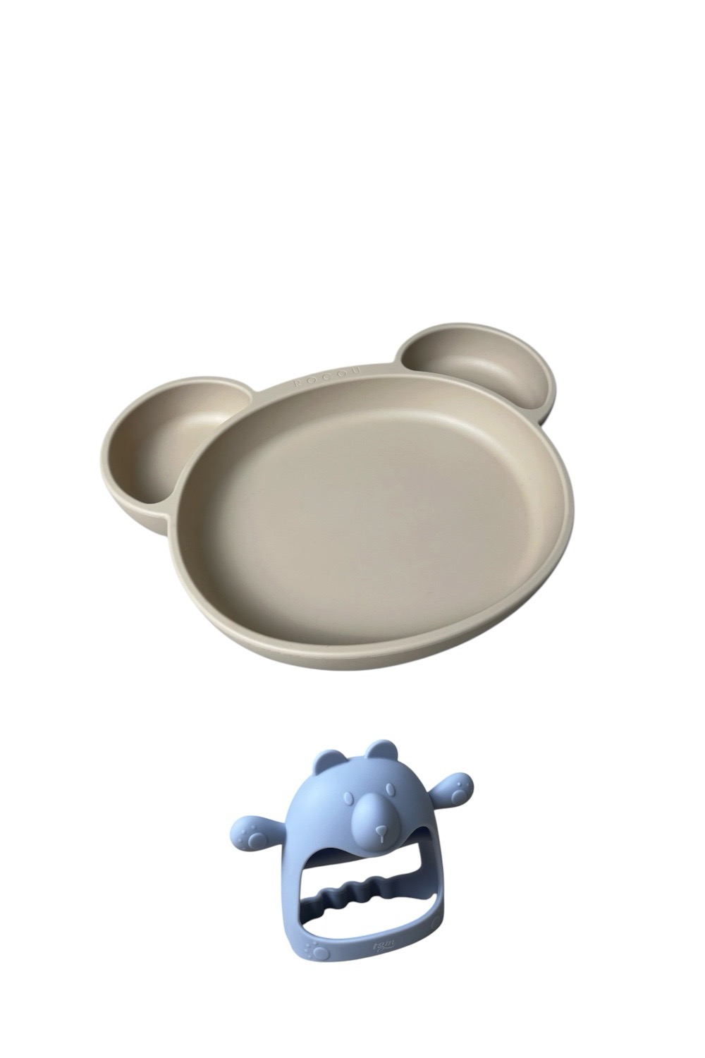 be9998f1ffc2468c904f823b4b3da57a Khay ăn dặm silicone Rocou màu nâu tặng kèm nướu TGM (no box) - Ảnh 1