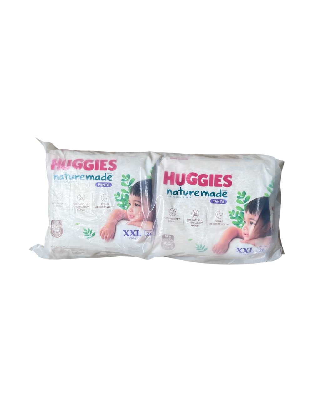 bf8934b1aa604fcfa5495c7e156dd9cc Set 2 Túi tã quần Huggies Nature made cho bé size XXL 26 miếng - Ảnh 1