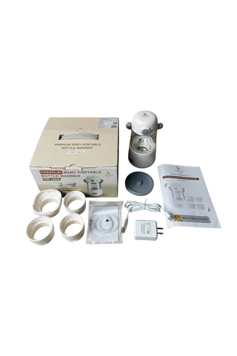 c27acc6c87904a6292063ac980771e16 Bình hâm sữa & đun nước cầm tay Moaz BéBé MB-069 (full box) - Ảnh 1
