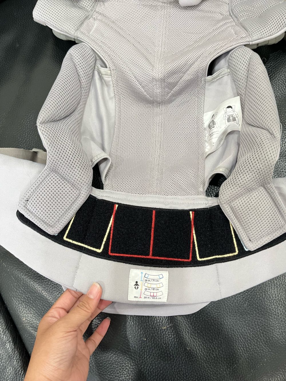 Địu Ergobaby Omni 360 Cool Air Mesh, Pearl Grey ( size:0->48m~ 3kg2->20kg) - Ảnh 4
