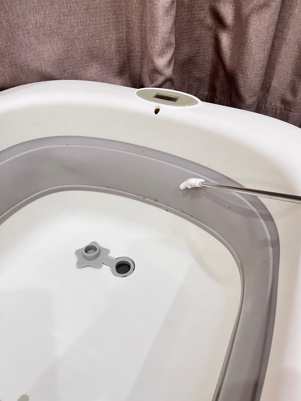 Chậu tắm gấp gọn kèm phao Inha màu xám tặng kèm mũ tắm No brand - Ảnh 12