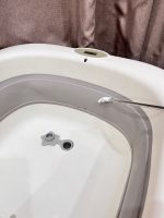 Chậu tắm gấp gọn kèm phao Inha màu xám tặng kèm mũ tắm No brand - Ảnh 12