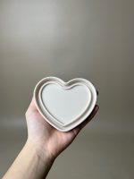 Hộp trữ đồ ăn dặm silicone Loveat hình trái tim màu be (no box) - Ảnh 3