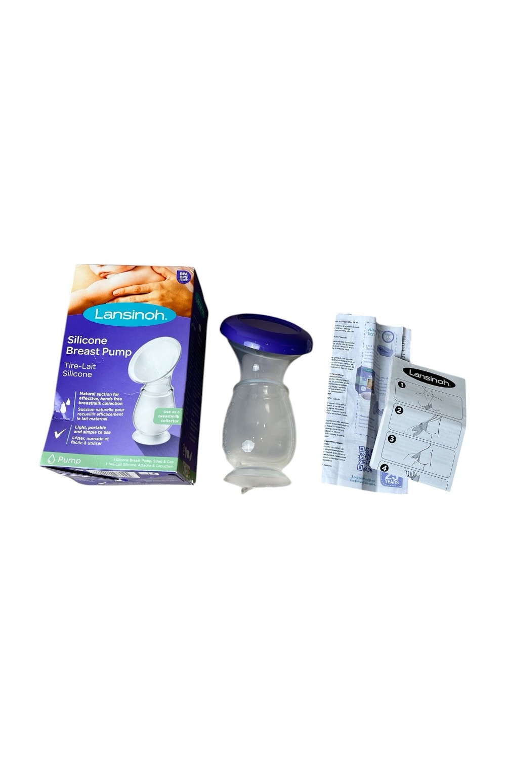 d17550a77bdb439fbd2b33fc9c41b1ee Cốc hứng sữa silicone Lansinoh 100ml (full box) - Ảnh 1