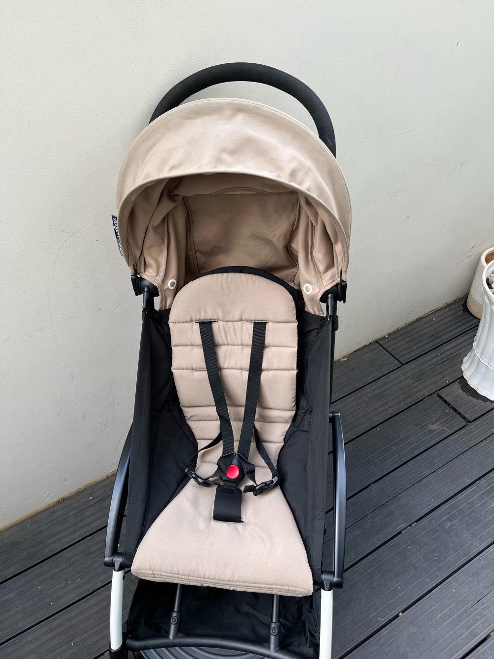 Xe đẩy Babyzen YoYo+ khung trắng màu beige ( size: 6m->22kg~4y), còn túi đựng - Ảnh 9