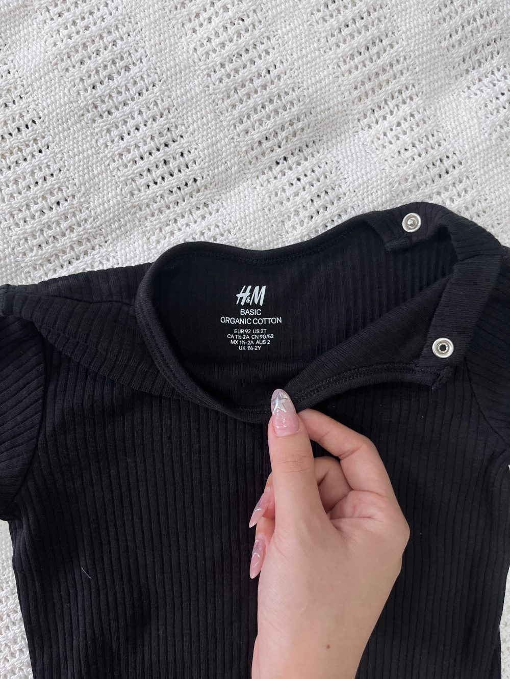Set 3 bodysuit dài tay H&M màu xám, đen (size 1,5→2y) - Ảnh 18