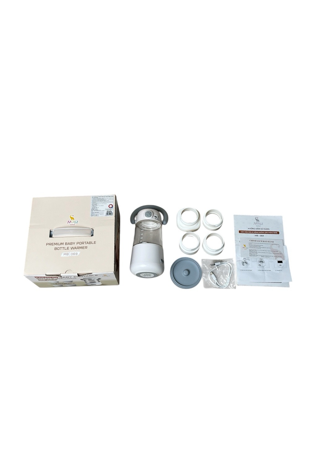 e619cc378f244e559fa823d45acc2142 Bình hâm sữa & đun nước cầm tay Moaz BéBé MB-069 (full box) - Ảnh 1