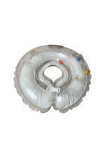 Phao tập bơi nâng cổ chống lật màu trắng hoạ tiết trái tim (size: M, 1->5y)