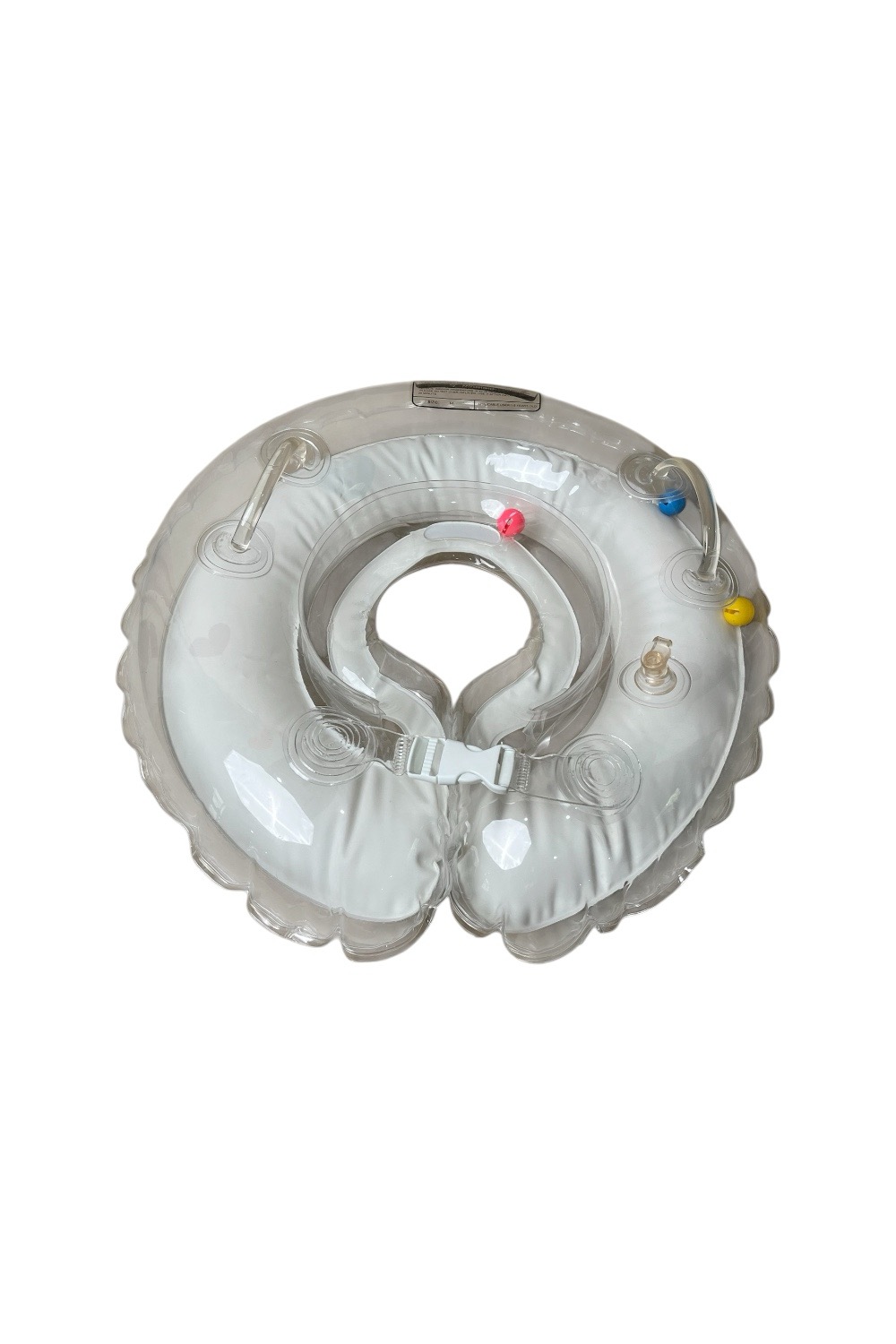 e622114fed9c4e58a5911a7bb03bcb8f Phao tập bơi nâng cổ chống lật màu trắng hoạ tiết trái tim (size: M, 1->5y) - Ảnh 1