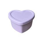 Hộp trữ đồ ăn dặm silicone Loveat hình trái tim màu tím (no box)