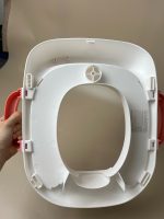 Bệ thu nhỏ đi vệ sinh cho bé Munie hình chú vịt màu hồng ( size: 10m+) - Ảnh 9