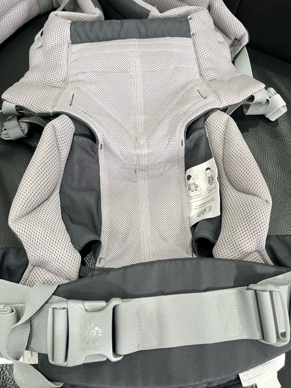 Địu Ergobaby Omni 360 Cool Air Mesh, Carbon grey ( Size: 3kg2→20kg ~ 0m → 48m) - Ảnh 11