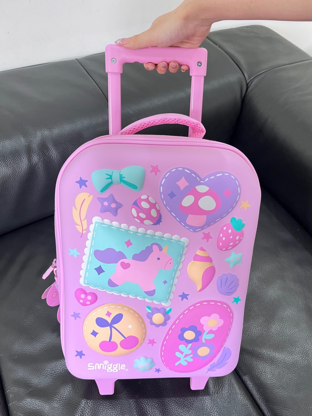 Vali Smiggle Little Journeys Tiny Hardtop màu hồng (no box) - Ảnh 2