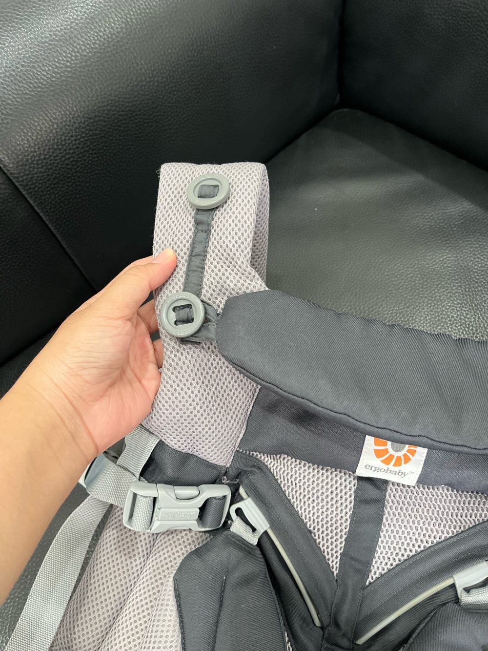 Địu Ergobaby Omni 360 Cool Air Mesh, Carbon grey ( Size: 3kg2→20kg ~ 0m → 48m) - Ảnh 2